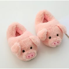 Pig Slippers, Winter Cartoon, Plush Slippers, Cute Slippers, Animal Fur, Winter Shoes For Women, This Little Piggy, Warm Shoes, Women Slippers