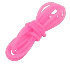 a pink rubber rope on a white background