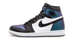 The Air Jordan 1 “All-Star” were created in the spirit of the NBA All-Star Weekend 2017 in New Orleans.  The sneaker features chameleon-inspired iridescent panels on the upper, which sports "Black Toe" color-blocking. Jordan Fits, Jordan Shoes Girls, Jordan Shoes Retro, Kicks Shoes, All Nike Shoes, Sneaker Lovers, Jordan 1s, Jordan 1 High Og, Shoes Retro