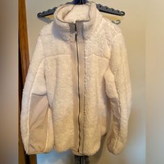 Nwt Abercrombie White Sherpa Jacket With Taupe Faux Leather Trim. Jacket Is Not Lined, It’s The Same Soft Sherpa Material All Throughout The Inside Of The Jacket. From A Smoke Free Home. Cozy Fit White Outerwear For Fall, Winter White Sherpa Outerwear With Fleece Lining, Cozy Fit Winter White Long Sleeve Outerwear, White Cozy Fit Winter Outerwear, Cozy Fit White Winter Outerwear, White Cozy Fit Outerwear For Winter, Cream Cozy Outerwear With Faux Fur Lining, Cozy Cream Outerwear With Faux Fur Lining, Cozy Fit Winter White Outerwear For Winter