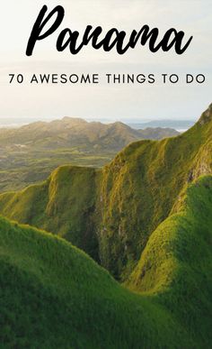 green hills with the words, pahanga 70 awesome things to do