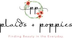 the logo for petals and poppies, a flower shop that sells handmade jewelry