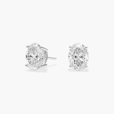 Sparkle with every movement of your head when you wear these classic stud earrings set with oval-cut lab-grown diamonds. The 14k white gold design promises a cool lustre that beautifully matches the stones. Diamond Stud Earrings, Diamond Stud, Stud Earrings Set, Gold Design, Diamond Earrings Studs, Diamond Studs, Earrings Set, Oval Cut, Lab Grown