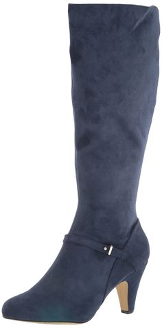 PRICES MAY VARY. 2 3/4" Dress heel, Full length inside zipper to provide an easy on/off On trend overlay detailing Fashionable dress heel Stretch top panel offering a flexible fit Padded insole Trendy Blue Suede Boots, Blue Ankle-high Boots For Fall, Womens Navy Blue Knee Boots, Navy Blue Sweater Dress, Suede Navy Boots, Chic Fitted Blue Knee-high Boots, Sweater Dress With Boots, Blue Sweater Dress, Boot Fashion