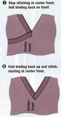 the instructions for how to sew an origami top