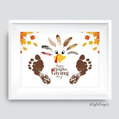 a white frame with an animal's footprints and the words little bird is dying