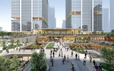 an artist's rendering of the new city center