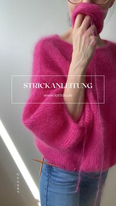 Strickanleitung für einen kastigen, schlichten Pullover Mohair Knit, Top Down, Summer Shirts, Knitting, Quick Saves