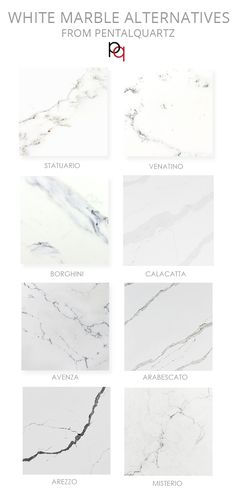 white marble alternatives from pentaquartz to terrazzora and more