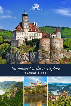 the european castles to explore in danube river, and other places that you can see them