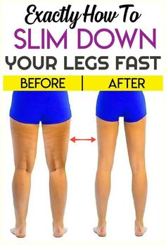 a woman's legs before and after slim down