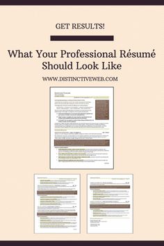 two resumes with the words, what your professional resume should look like