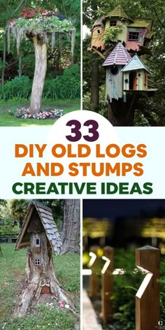 33 diy old logs and stumps creative ideas for home decor, garden or yard