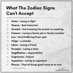 what zodiac signs can't accept