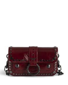 Zadig & Voltaire Kate Wallet Creased Patent Studded Leather Bag, Sustainable Leather, Studded Bag, Studded Leather, Zadig And Voltaire, Kate Moss, Wallet Bag, Leather Items, Metal Chain