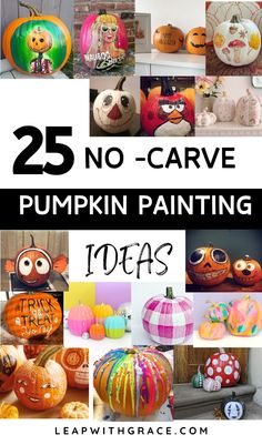 25 no - carve pumpkin painting ideas