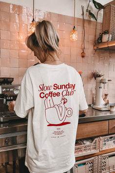 Join the Movement Slow Sunday, Sunday Coffee, Coffee Club, Club T Shirt, Mode Casual, The Cult, The Minimalist, Coffee Gifts, Bottle Green