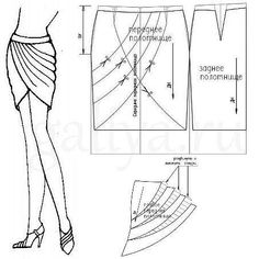 an image of a woman's skirt pattern with the measurements for it and how to cut