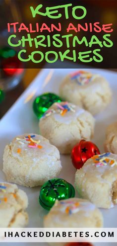 keto italian anise christmas cookies on a plate