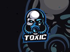 a gas mask with the word toxic on it's face is shown