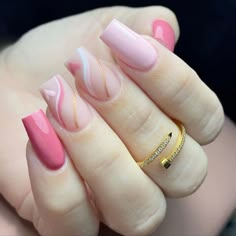 Emerald Nails, Pink Ombre Nails, Ombre Acrylic Nails, Coffin Nails Long, Luxury Nails, Manicure E Pedicure