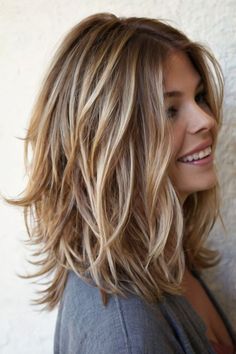 Layered Haircuts for Medium Length Hair You Need to Try Now Angled Hairstyles Medium, No Bangs Medium Length Haircut, Med Length Hair Styles Layers, Layered Hairstyles Medium Length, Long Angled Bob With Curtain Bangs, Homecoming Hairstyles For Thick Hair, Best Long Hairstyles For Women Over 50, Medium Length Color Ideas, Short Layers For Medium Length Hair