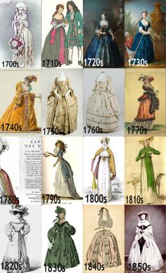 Born in the Wrong Century — myblogmythoughtsjustmine: History of fashion My... Gaun Abad Pertengahan, Fashion Timeline, 1800s Fashion, 18th Century Fashion, History Fashion, Period Outfit, Old Dresses, Century Clothing, فستان سهرة