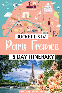 Pinterest pin for 5 days in Paris itinerary Paris List Things To Do In, Paris Trip Itinerary, 5 Days In Paris Itinerary, Paris Tips And Tricks, Paris 5 Day Itinerary, Paris Things To See, Top Things To Do In Paris, London Paris Itinerary, Paris Itinerary Week