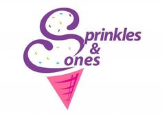 the logo for sprinkles and ones is shown in purple on a white background