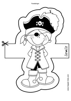 a black and white drawing of a pirate bear with a sign in front of it