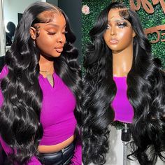 PRICES MAY VARY. 30 inch Lace Front Wig Human Hair Material: 100% unprocessed Brazilian virgin glueless wigs human hair pre plucked, 180 density, cut from healthy young female head directly. Full cuticle aligned, soft and bouncy, full and thick, natural and healthy, natural luster and color. Human Hair Lace Front Wigs Lace Detail: Frontal wigs human hair, bleached knots and pre plucked with natural hairline, with baby hair around. Ear to ear swiss lace HD transparent, match all skin tones well. Black 30 Inch Buss Down, Jet Black 30 Inch Buss Down, Jet Black Wig Install, Jet Black Lace Front Wig, Jet Black Body Wave Lace Front, Body Wave Lace Front Wig, 13x4 Lace Front Wig, Hd Lace Frontal, Ponytail Bun