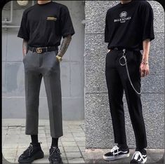 Eboy Fashion, Eboy Outfit, Korean Street Fashion Men, Mens Trendy Outfits, Mens Fashion Streetwear, Mens Fashion Casual Outfits, Streetwear Men Outfits, Left Or Right, Edgy Outfits