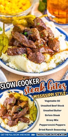 the flyer for slow cooker steak bites mississippi style