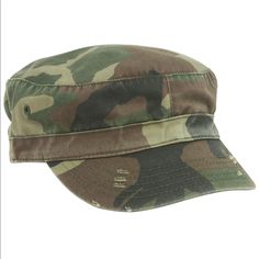 Accessorize Your Casual Outfit With This Cute Cadet Hat. The Cadet Style Construction Is Stylish And Will Make A Great Addition To Your Hat Collection. The Pre-Curved Offers Protection From The Sun And Will Shield Your Eyes From The Harsh Sun Rays. Ny Hat, Cadet Hat, White Baseball Cap, Army Hat, Camo Hat, Army Camo, Chanel Pearls, Camo Hats, Wide Brim Sun Hat