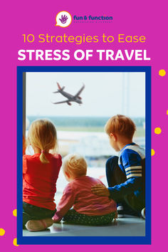 This image contains: Three children watching as an airplane lands Medicine Kit, Small Photo Albums, Travel Tools, Kids Focus, Multiplication For Kids, Sensory Processing, Car Rides, Special Needs Kids