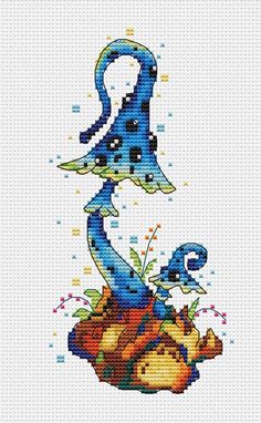 a cross stitch pattern with the letter s in it's center and an image of a