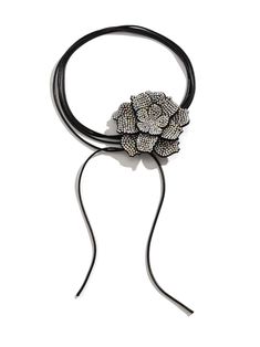 Camellia Black Crystal Flower Choker – Mew Mews Fashion Rose Choker, Flower Model, Rhinestone Rose, Choker Designs, Y2k Accessories, Rhinestone Choker Necklace, Detailed Necklace, Flower Choker, Gothic Necklace