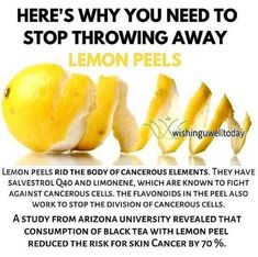 Natural Healing Remedies, Health Knowledge, Lemon Peel, Health And Beauty Tips