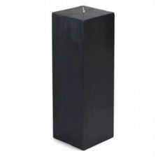 a tall black candle holder on a white background