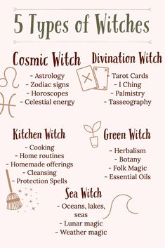 Embrace Your Power—5 Types of Witches and Witchcraft | Horoscope.com Types Of Witches, Which Witch, Wiccan Witch