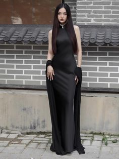 Silk Wedding Guest Dress, Summer Prom Dress, Dress Date, Silk Dresses, Floor Length Dress, Date Dresses, Silk Wedding, Floor Length Dresses, Black Maxi