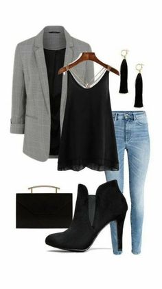 Winter Outfits 2020, Looks Jeans, Clothes And Shoes, Black Outfits, Mode Casual, Casual Work Outfits, Looks Chic, Casual Winter Outfits, Work Outfits Women