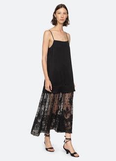 The Noa satin combo slip dress features a sheer applique mesh skirt. Details: self-100% polyester combo-100% polyamide lining-100% cotton invisible back zipper designed for a relaxed fit style #RS25-060 model is 5'10'' and wearing a size 4 Skirt Details, Mesh Skirt, Satin Slip Dress, Holiday Dress, Satin Slip, Kids Sleepwear, Denim Shop, Knit Dress, Designing Women