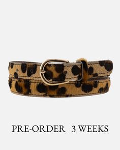 Amsterdam Heritage | US Belts PREORDER Dania | Leopard Skinny Cow Hair Belt Leopard Belt, Leather Belt Buckle, Handmade Leather Belt, Studded Belt, Leather Buckle, Chic Accessories, Vegetable Tanned Leather, Leather Belt, Full Grain Leather