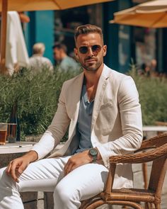 Linen Blazer for Garden Party Attire Hockerty Outfit Garden Party, Garden Party Attire, Party Dress Codes, Garden Party Outfit, 90s Fashion Outfits Hip Hop Party, Party Outfit Men, Garden Party Theme, Garden Chic, Lawn Party