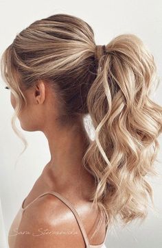 Bridesmaid Hair Inspo, Wedding Ponytail, Pony Hairstyles, High Ponytail Hairstyles, Blonde Ponytail, Ponytail Updo, Guest Hair, Bridesmaid Hair Makeup