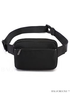 BagForLove - Chic Womens Black Waist Bag with 1 Compartment Fany Pack, Waist Pack Men, Fanny Pack Women, Black Fanny Pack, Fanny Bag, Zippers Fashion, Waist Bags, Bum Bag, Black Crossbody