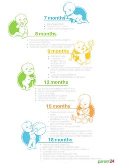 the baby's birth schedule is shown in blue, green and yellow colors with an arrow