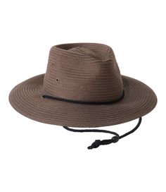 This full-brimmed sun hat not only protects your face from the sun, it's breathable, comfortable and great-looking. You'll reach for it all summer long. Made from 65% polyester/35% polyamide. Adjustable chin cord for a secure fit. Packable design for easy storage and travel. Lightweight, unlined sun hat. Durable brass grommets allow ventilation. Soft interior band. Imported. | Adults' Pistil Briggs Sun Hat, Straw Packable Sun Hat, Hat Accessories, Hat For Men, Ll Bean, Sun Hat, L L Bean, Men's Accessories, Straw Hat, Sun Hats