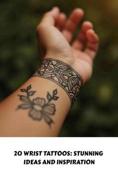 a hand with tattoos on it and the words 20 wrist tattoos - stunning ideas and inspiration